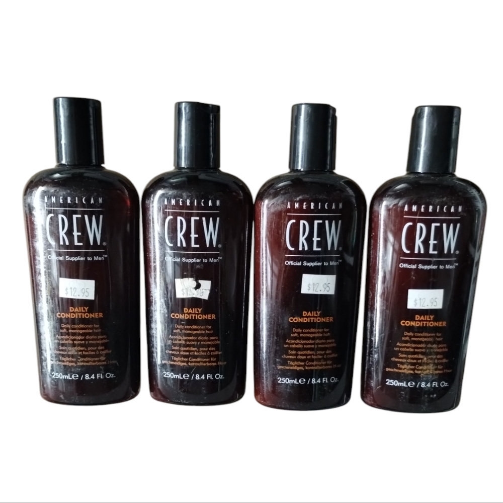 American Crew Men's Daily Conditioner 4pcs Bundle Soft Manageable Hair Hygiene
